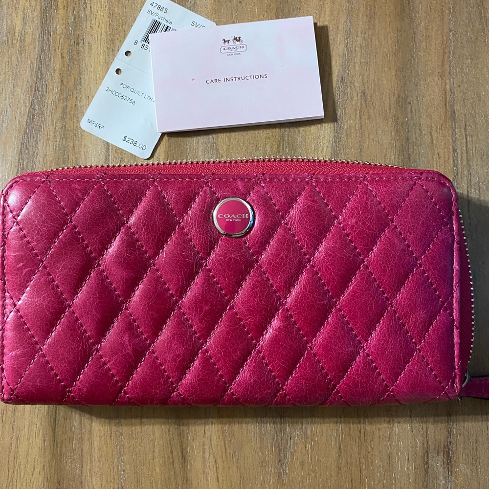 Coach Poppy Quilted Wallet